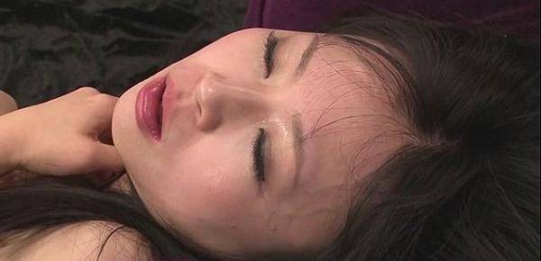  Nozomi in stockings gives an asian blow job for cum
